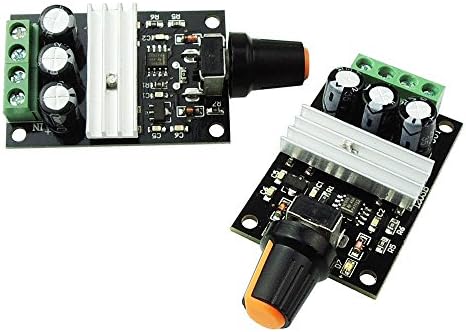 Unique Goods - 6V 12V 24V 28V 3A 80W DC Motor Speed Controller (PWM) Adjustable Variable Speed Switch 1203B dc motor driver (Black Switch)