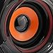 WESDAR Computer Speakers, 3.5mm USB Powered Subwoofer PC Speakers for Desktop Laptop Notebook, Pack of 2 (Orange)