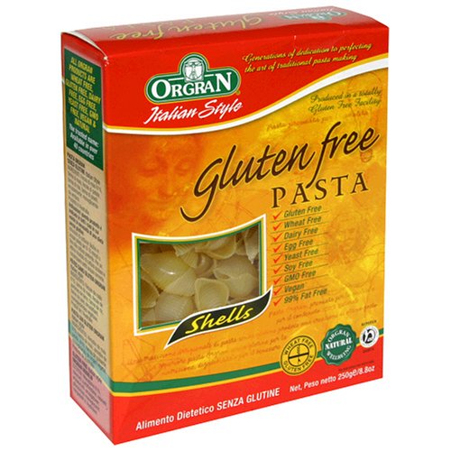 OrgraN Italian Style Shells Pasta, 8.8-Ounce Packages (Pack of 9) by OrgraN