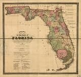 1873 railroad map of the state of Florida