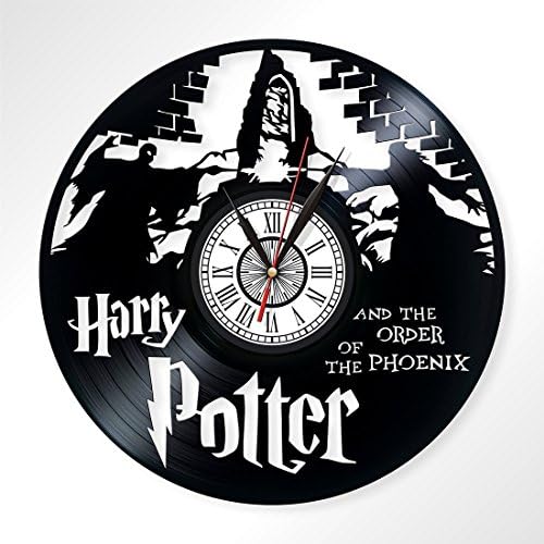 Harry Potter vinyl record wall clock, art home decor, decorate your home with modern art, best gift handmade, perfect gift for fans, 006