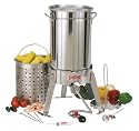 Bayou Classic 1175 30-Quart Stainless Steel Turkey Fryer Kit with Perforated Basket