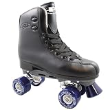 Pacer Madrid Black Boots with Royal Wheels and Toe Stops Mens Boys Ladies Womens Girls Kids Childrens Youth Quad Beginner Recreational Roller Skating Skates