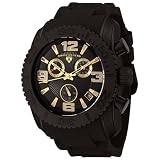 Swiss Legend Men's 20067-BB-01-GA Commander Collection Chronograph Black Ion-Plated Black Rubber Watch