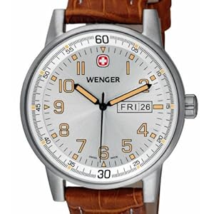 WengerÂ® Commando Day Date XL Watch, Mens Silver Dial (Jewelry) 