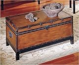 Dark Brown Voyage Trunk Coffee Table