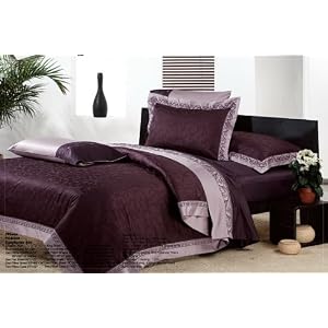 PCS208-7-K Deep Violet King Size Duvet 7 Piece Set