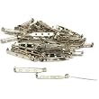 50 Bar Pin Backs Broach Hat Badge Jewelry Safety Parts