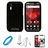 Black Protective Silicone Skin for Motorola Droid Bionic XT865 (Verizon Wir ....