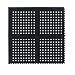 The Andersen Company 401 Nitrile Rubber Comfort Flow Modular Corner Tile with Holes, 37-3/8" Length x 37-3/8" Width x 0.562" Thick, Black (Box of 2)