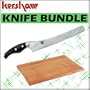 Kershaw Shun Ken Onion Multi-Purpose 9-inch Bread Knife w/ Bamboo Cutting Board