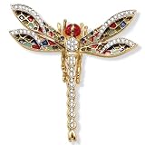 Crystal Dragonfly Pin