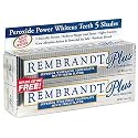 Rembrandt Plus 2 for 1 Peroxide Gel, Minty Fresh Flavor, 2 Tubes