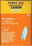 set of two compatible canon bci-6 photo cyan ink cartridges