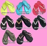 Lady Lanells Crystal Flip Flops (Assorted Colors)
