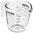 Pyrex Prepware 2-Cup Measuring Cup, Clear with Blue Measurements