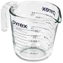 Pyrex Prepware 2-Cup Measuring Cup, Clear with Blue Measurements