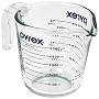 Pyrex Prepware 2-Cup Measuring Cup, Clear with Blue Measurements