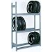Lyon BB68172S 3 Tier Automotive Tire Rack Starter, 72" Width x 18" Depth x 84" Height, 990 lbs Capacity, Wedgewood Blue