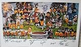 Steelers Super Bowls IX, X, XIII, XIV Team of Decade 50+ SIGNED Lithograph JSA - Autographed NFL Art