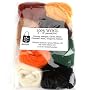 Wool Roving 12''-Yel/Brn/Orn/Wht/Blk/Grn/Tan/Rst
