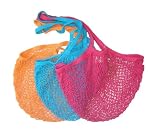 European Classic String Long Handle Tote Bag - Tropical Set of 3
