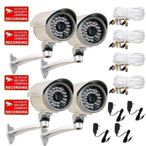 VideoSecu 4 of Day Night Vision Outdoor Security Cameras 1/3