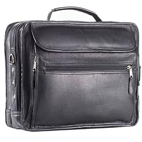 Clava Vachetta Leather XL Laptop Briefcase Vachetta Cafe Leather Business Cases
