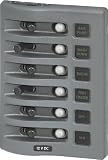Blue Sea 4376 WeatherDeck Water Resistant Circuit Breaker Panel - 6 Position - Grey