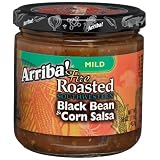 Arriba Fire Roasted Southwestern Black Bean and Corn Salsa 16 Ounce Jars Pack of 3 by Arriba!