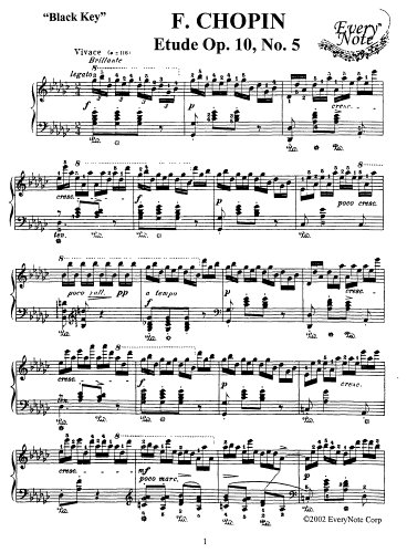 Chopin Etude Op. 10 No. 1: Instantly download and print sheet music Chopin