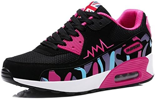 Shunhuachen Women's Breathable Mesh Air Max Sneakers Running Shoe Rose Red8.5 B(M) US