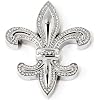 FLEUR DE LIS CAR EMBLEM, RHINESTONE FLEUR DE LIS
