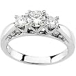 14K White Gold Diamond Engagement Ring - 1.15 Ct.