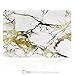 TopCase Air 13-Inch White/Gold Marble Rubberized Hard Case for MacBook Air 13