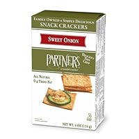 Partners All Natural Crackers, Sweet Onion, 4-Ounce Boxes