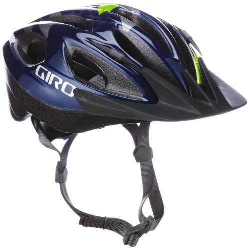 Giro Jungen Fahrradhelm Flurry, navy/lime green/titanium, 50-57 cm, 200057003