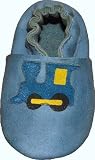 Tibet PLATEAU soft sole infant full grain baby shoes SUEDE train blue