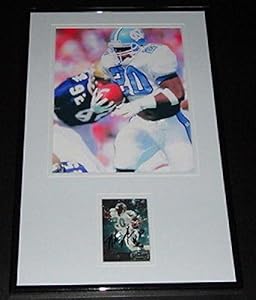 Natrone Means Signed Photograph - Framed 11x17 Display Chargers North UNC - Autographed NFL Photos