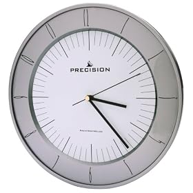 Peers Hardy Precision Radio Controlled Wall Clock, Silver Case