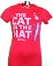 Cat In The Hat Dr. Seuss Book Cover Women's Red Vintage T-shirt by Junk Food Clothing