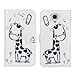 Galaxy S4 Case, Nccypo Adorable Little Giraffe Flip Magnet Wallet Leather Protective Case Cover For Galaxy S4 i9500,Include Screen Protector,Stylus and Cleaning Cloth