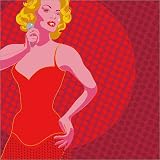 Poster 60 x 60 cm - "retro singing" von Shakirov - auch in anderen Gr&ouml;&szlig;en und als Leinwandbild erh&auml;ltlich