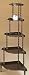 Five-tier Wall Unit Corner Rack/Stand Dark Walnut Finish Wood