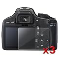 eForCity 3 Pack Clear LCD Screen Protector Cover Compatible with Canon EOS 550D / Digital Rebel T2i
