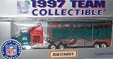 Miami Dolphins NFL Diecast 1997 Matchbox Tractor Trailer Football Team Truck White Rose Collectible Car