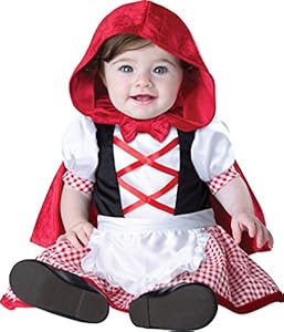 InCharacter Costumes Baby Girls' Little Red Riding Hood Costume, Red/White, X-Small