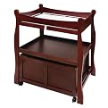 Sleigh Changing Table with Cart - Cherry