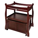 Sleigh Changing Table with Cart - Cherry