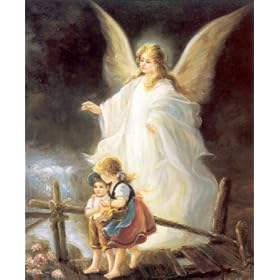 Guardian Angel Motivational Religious Art Poster Print - 16